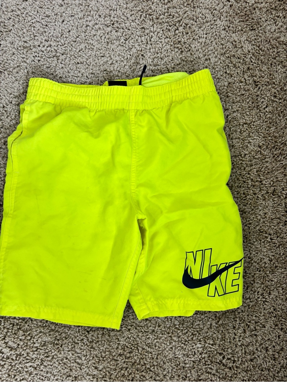 Nike Kids Neon Yellow Athletic Shorts